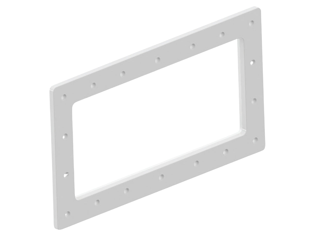 Face Plate ABS Skimmer Widemouth, durable white ABS skimmer face plate for secure fit around pool skimmer opening.