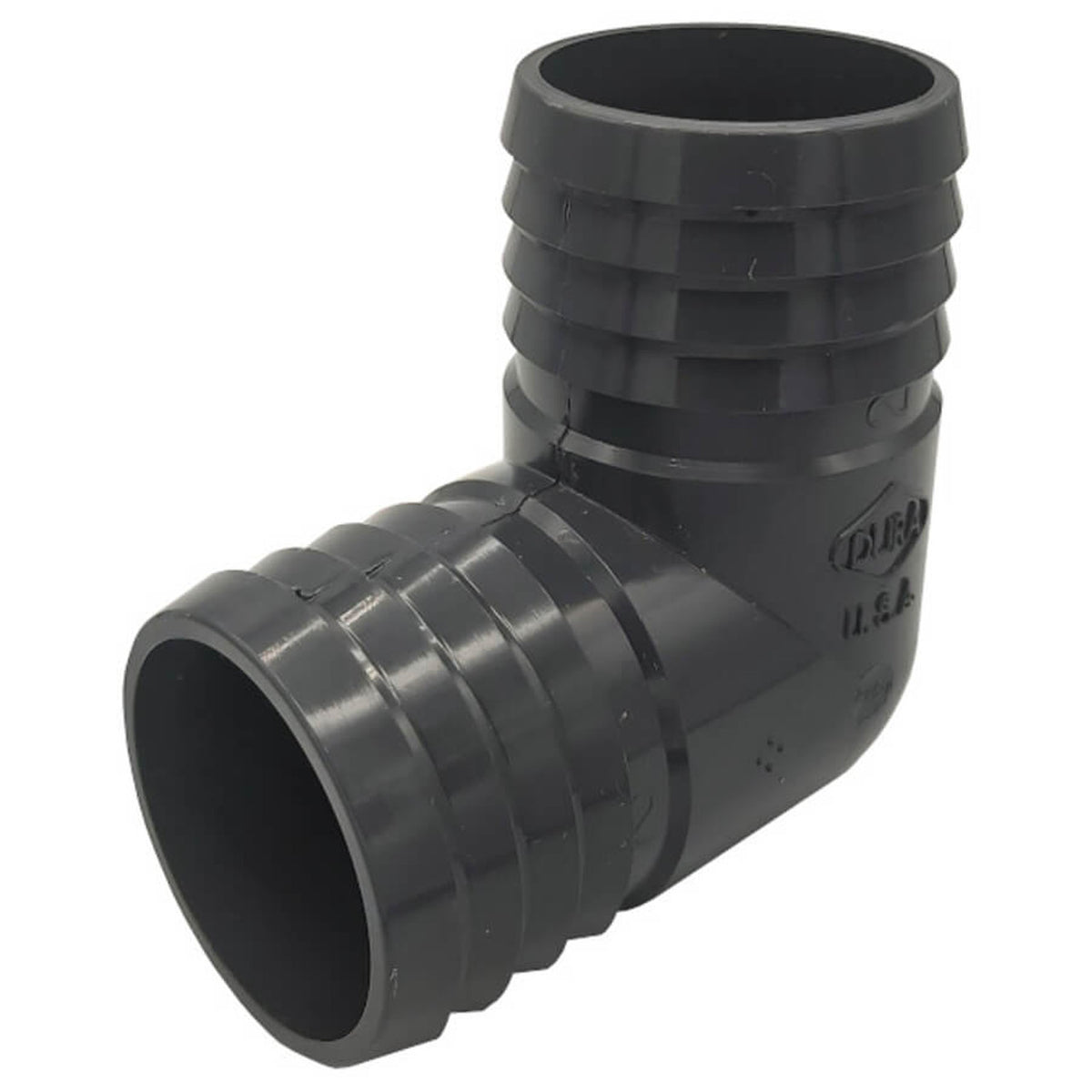 PVC Insert Fitting Elbow - 2" Barbed, 90 Degrees