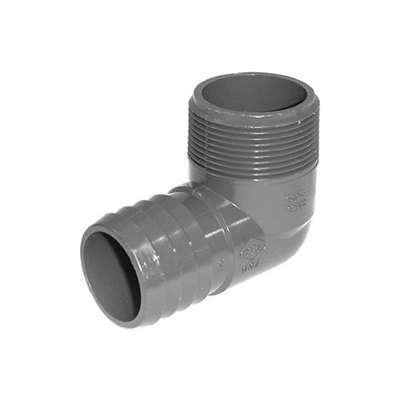 PVC Insert Fitting Elbow - 1-1/2" Barb x 1-1/2" MPT