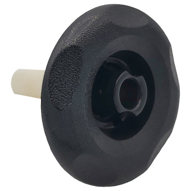 Waterway Threaded Hot Tub Jet 3" - Black, with a 3" front face diameter and compatible with Waterway threaded jet bodies.