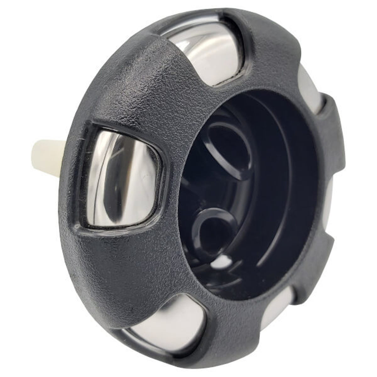 Waterway Threaded 3-5/8" Jet - SS/Black Crown- Double Spinner