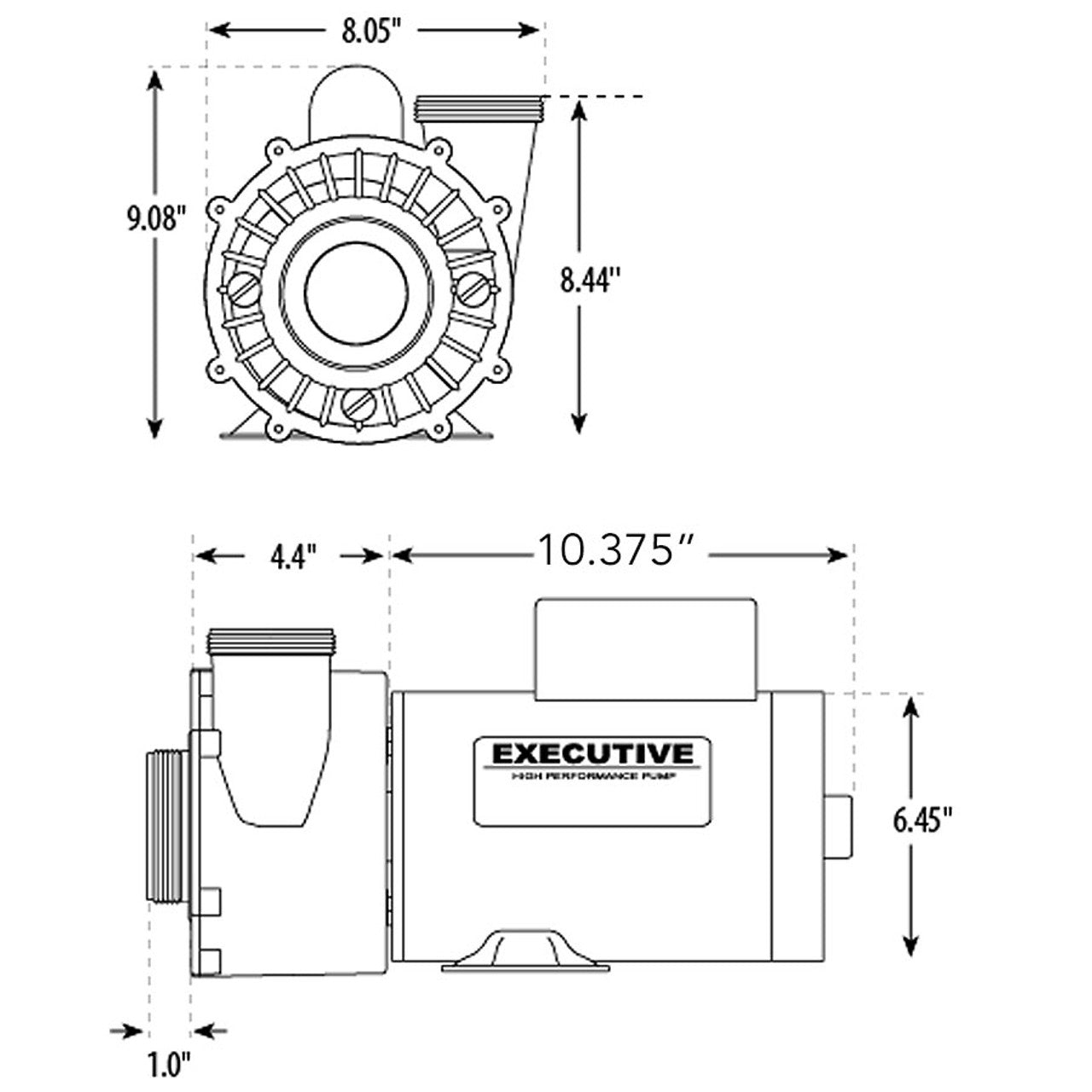 Waterway 4.5HP PF-45-2N22C hot tub pump