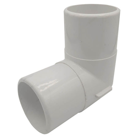 White PVC Elbow - 2" Spigot x 2" Spigot, 90 Degrees