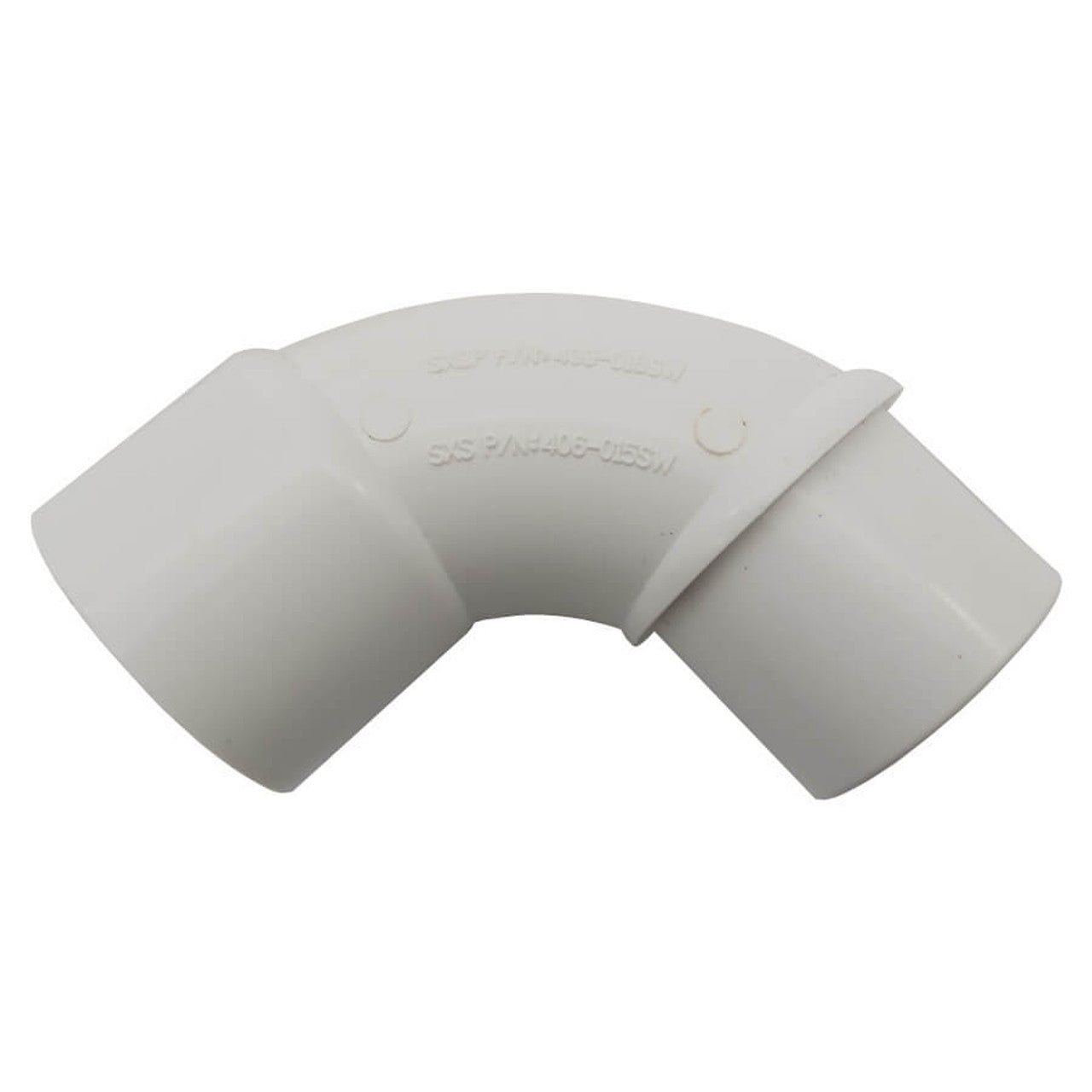 White PVC Sweep Elbow - 1-1/2" Slip x 1-1/2" Spigot