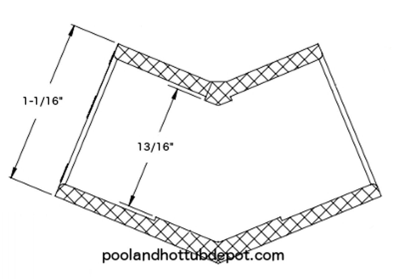 White PVC Elbow - 1/2" Slip, 45 Degrees