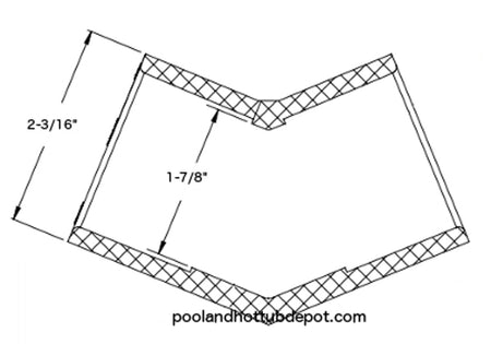 White PVC Elbow - 1-1/2" Slip, 45 Degrees