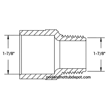 PVC Male Adapter - 1-1/2" Slip x 1-1/2" MPT