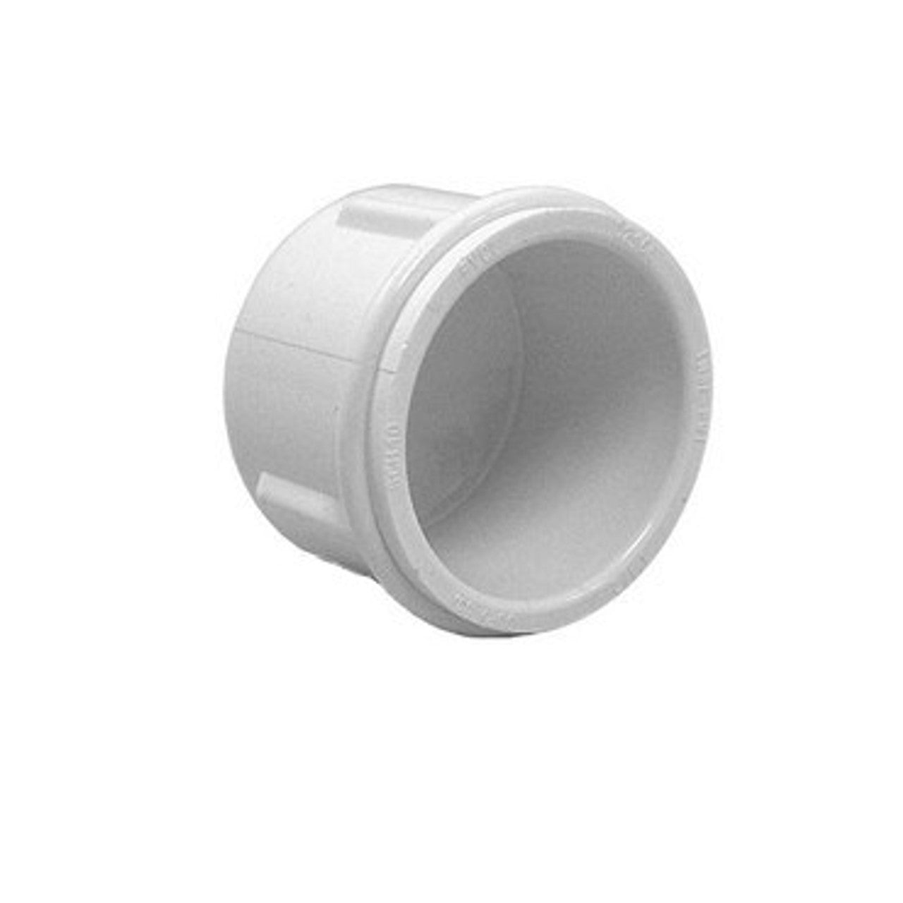 White PVC Pipe Cap - 2-1/2" Slip
