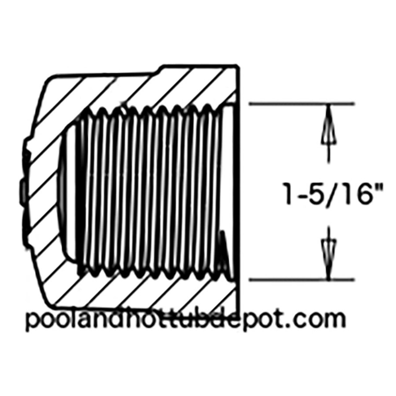 White PVC Pipe Cap - 1" Female Pipe Thread