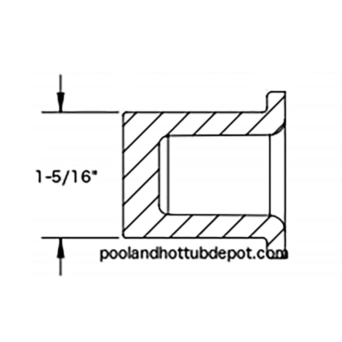 White PVC Plug 1" for Hot Tub Plumbing