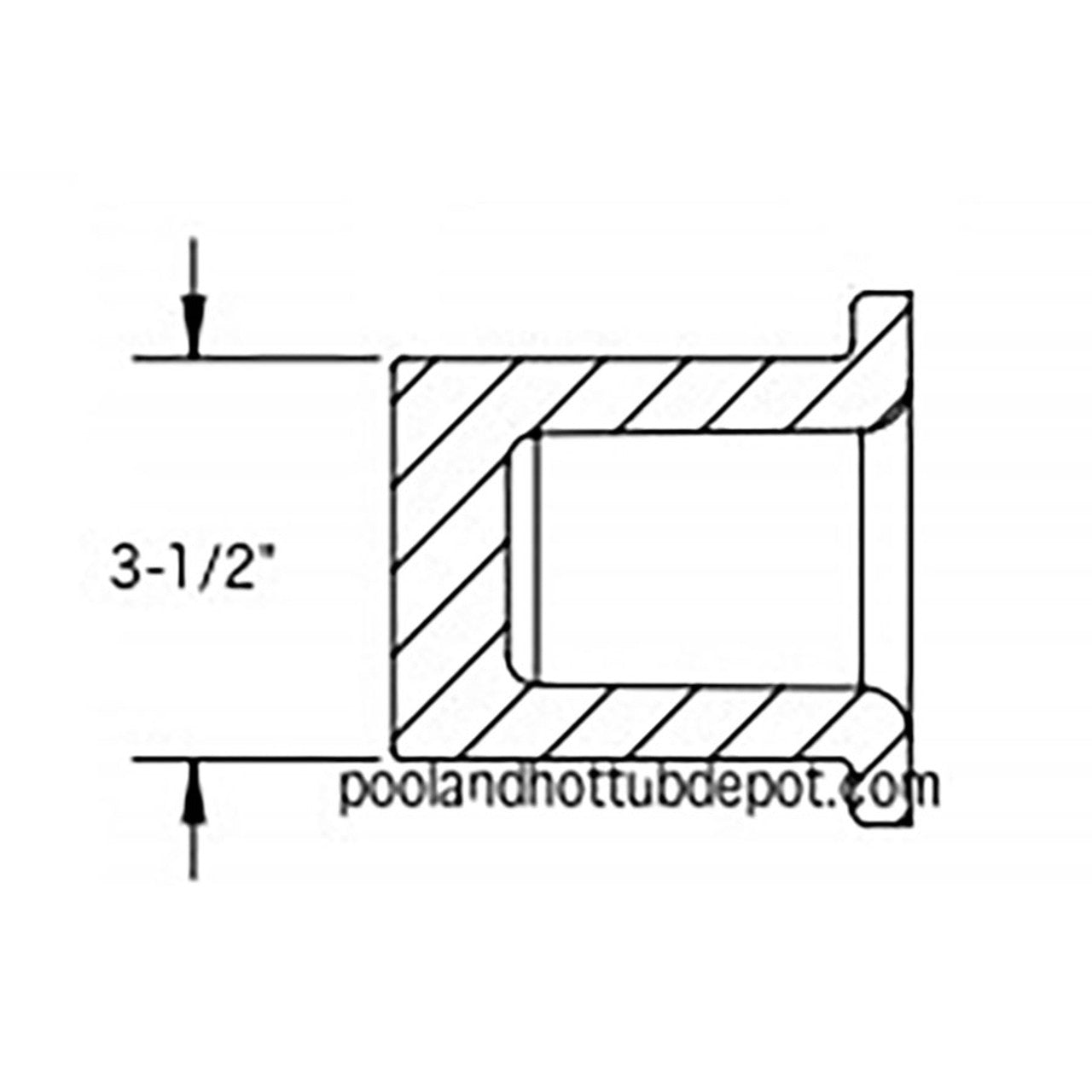 White PVC Plug 3" for Hot Tub Plumbing