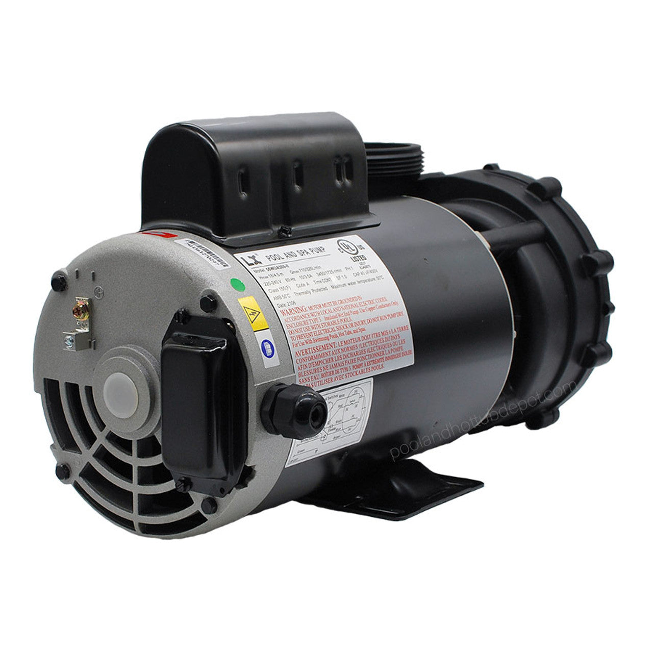 LX hot tub pump, 2 speed, 220-240 volts
