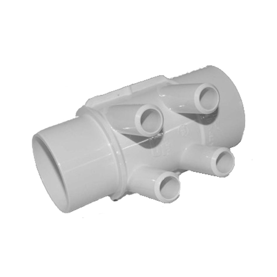 Waterway Manifold 2S x 2SP featuring 2" slip and spigot with 4 port design for 3/4" smooth barbs.