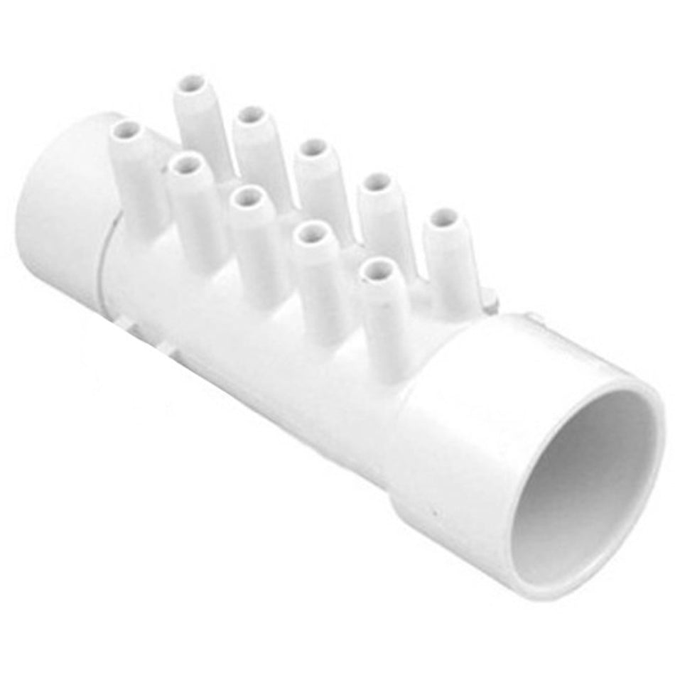 Waterway Manifold 1-1/2" S x 1-1/2" SP x (10) 3/8" Barbs