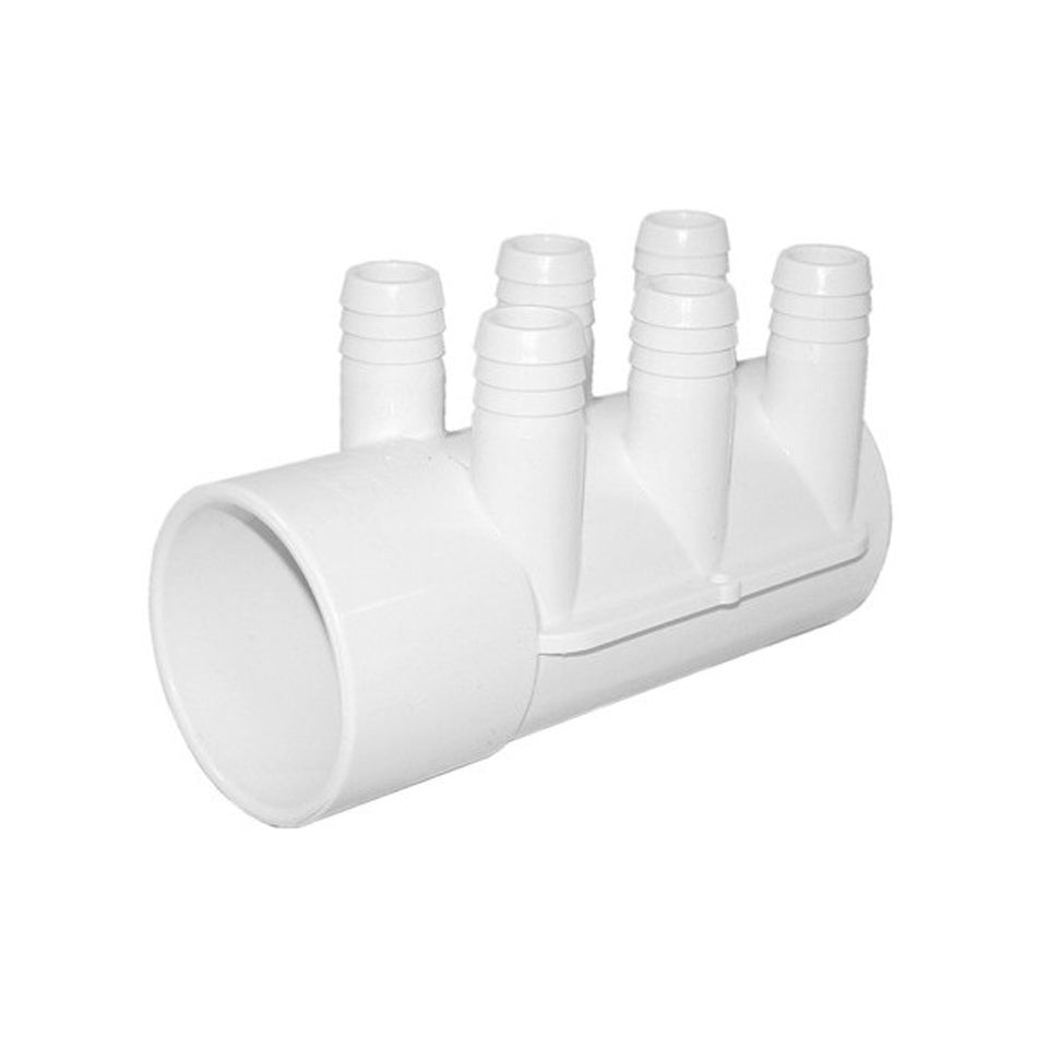 Waterway Manifold Shur Grip - 2" S x Dead End x (6) 3/4" Barb