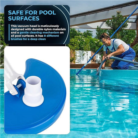 Safe for pool surfaces explanation and cleaning mechanism.