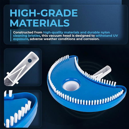 High-grade materials description constructed from high-quality materials and durable nylon cleaning bristles.