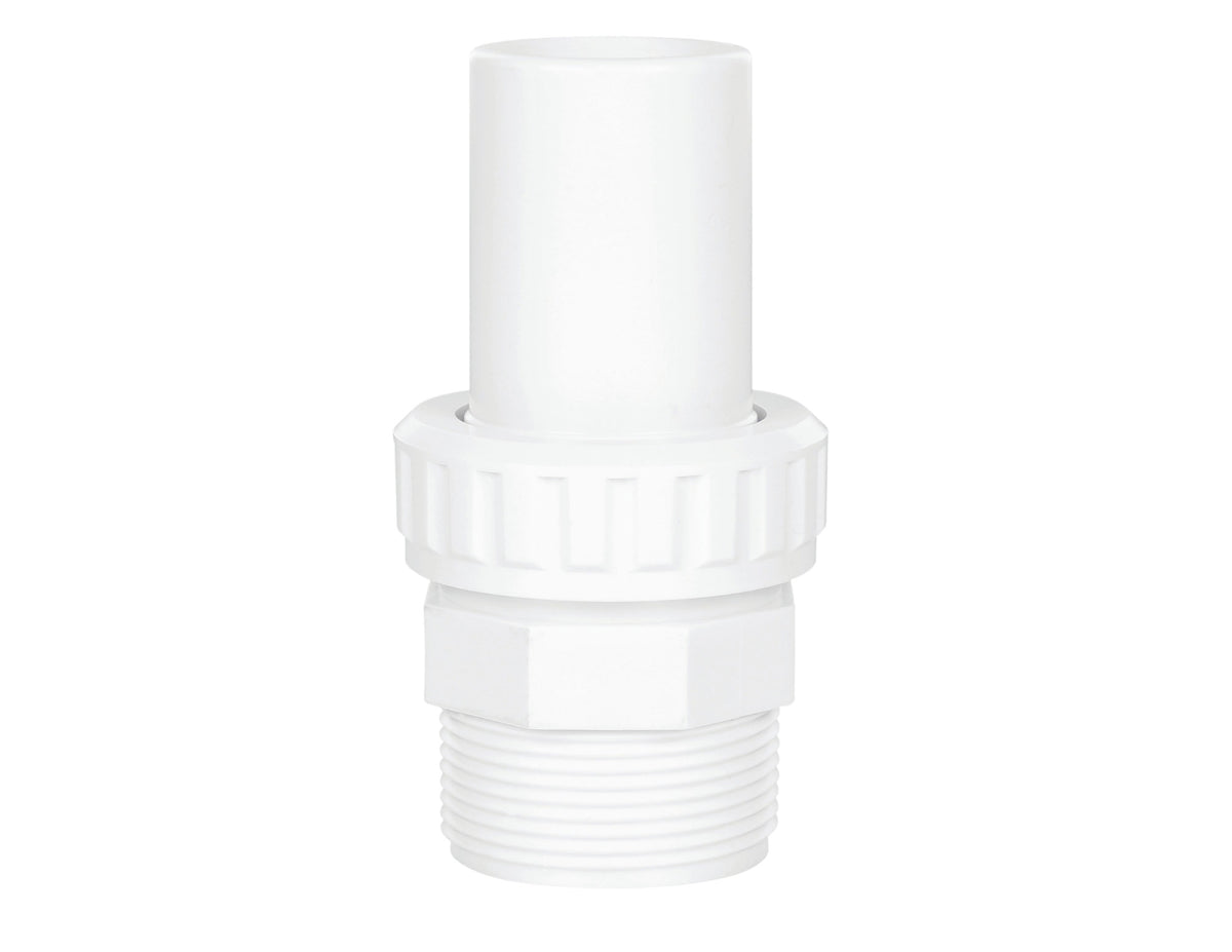 Quick Connect Adapter 1-1/2" male pipe thread by smooth barb end.