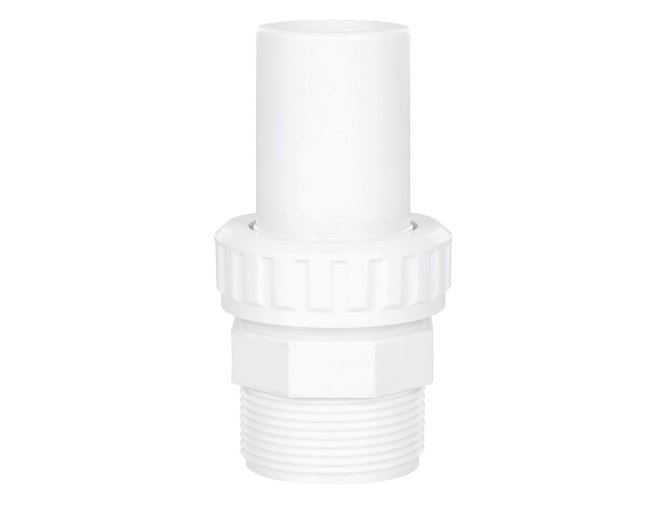 Quick Connect Adapter 1-1/2" male pipe thread by smooth barb end.