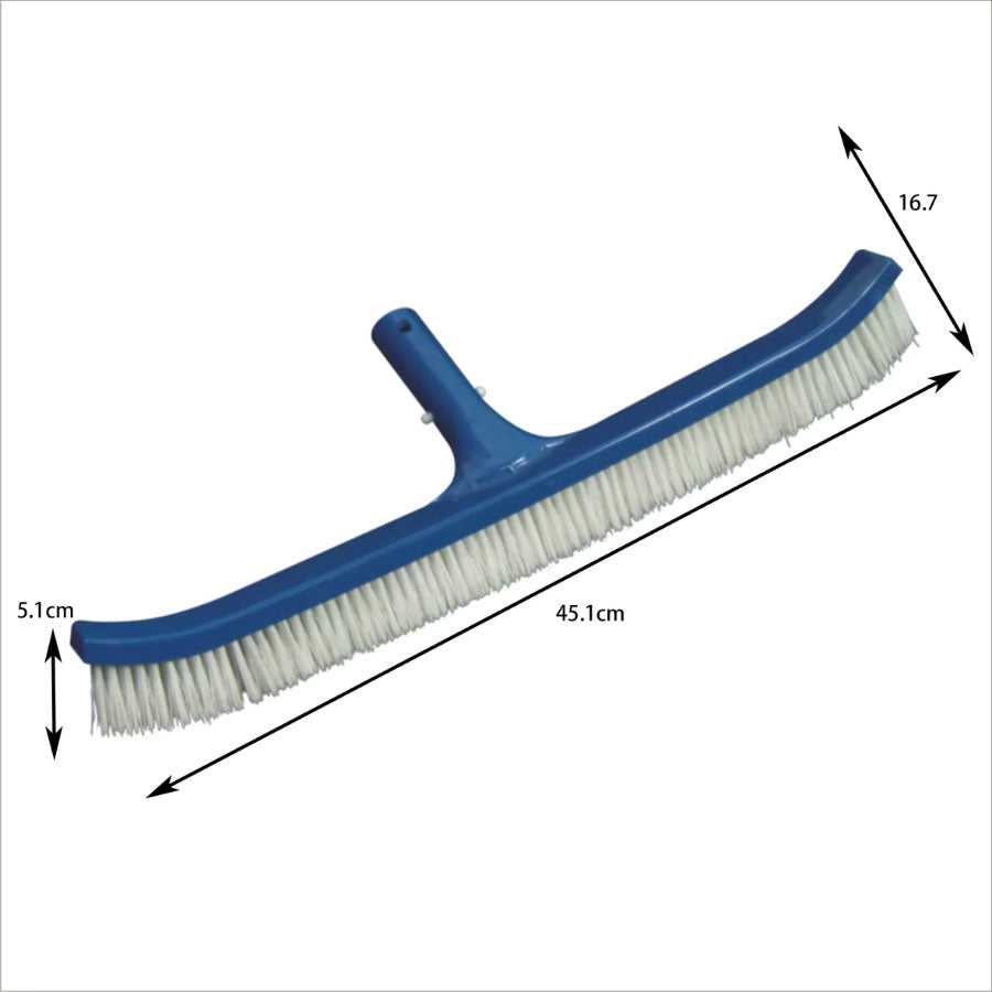Pool Wall Brush - Plastic dimensions labeling.