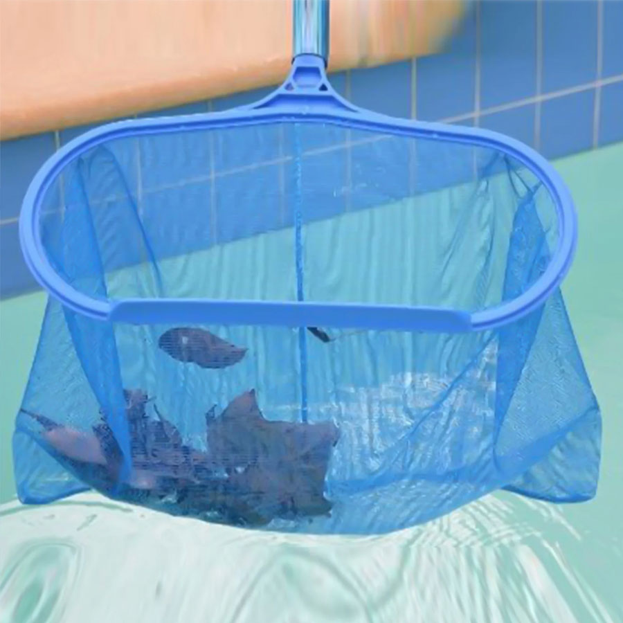 Pool Skimmer Leaf Net fine mesh net collecting debris.
