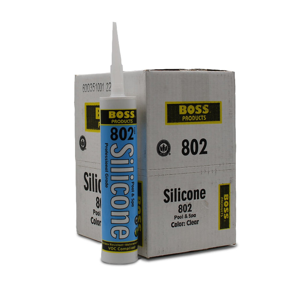 Boss 802 Silicone, Clear, Case of 12
