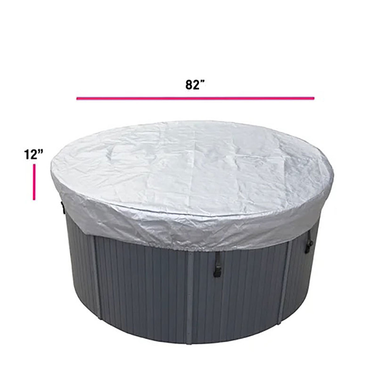 Round hot tub cover cap size