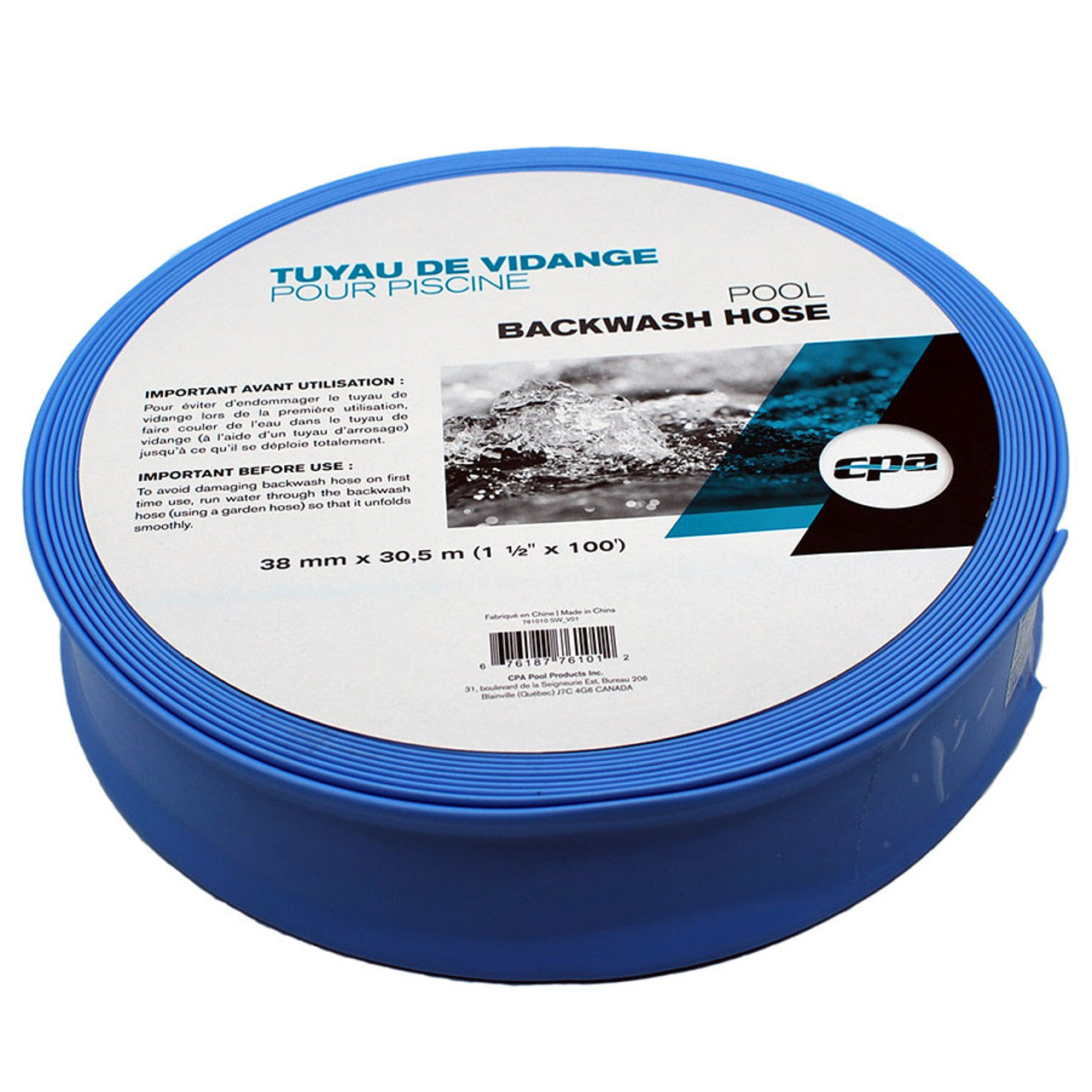 Heavy duty 1-1/2" pool backwash hose