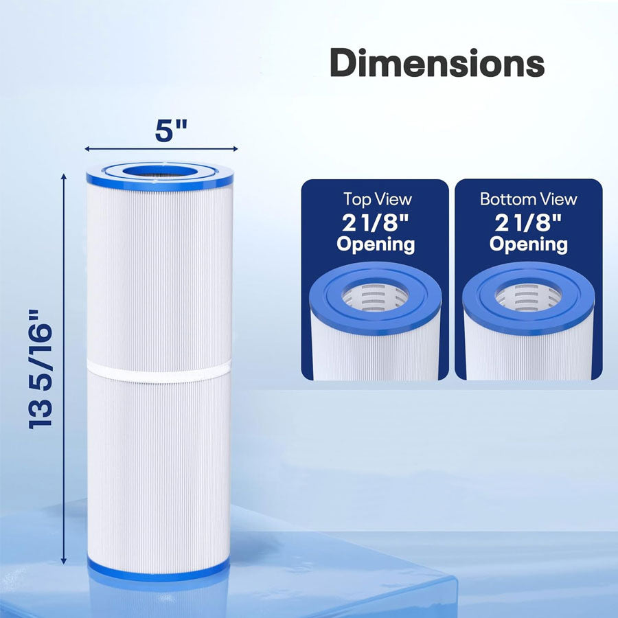 Filter For Beachcomber Spas 2003+ 50sq.ft with dimensions