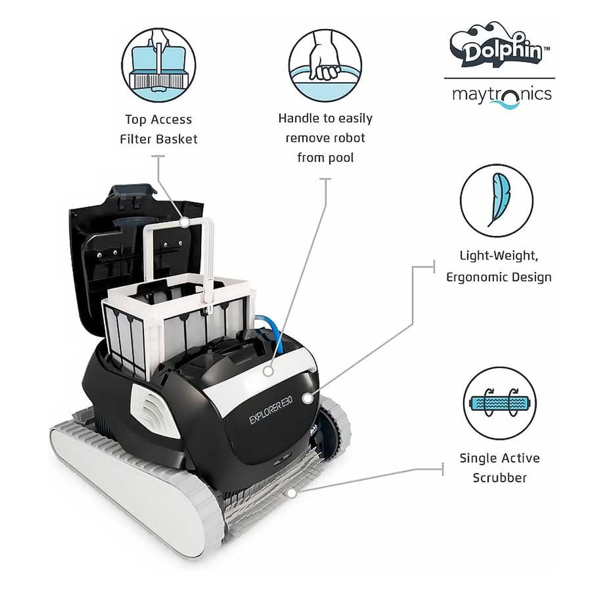 Dolphin Explorer E30 Robotic Pool Cleaner
