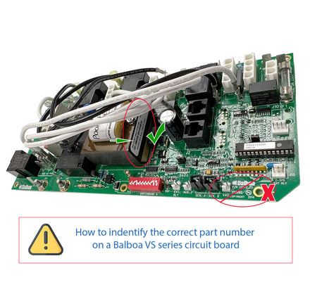Balboa Circuit Board identify part number infographic