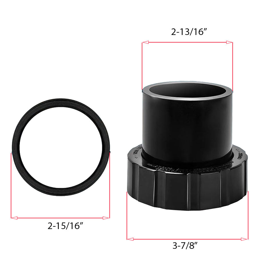 Hayward 2" Universal Union Kit measurement highlight