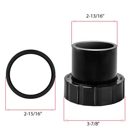 Hayward 2" Universal Union Kit measurement highlight