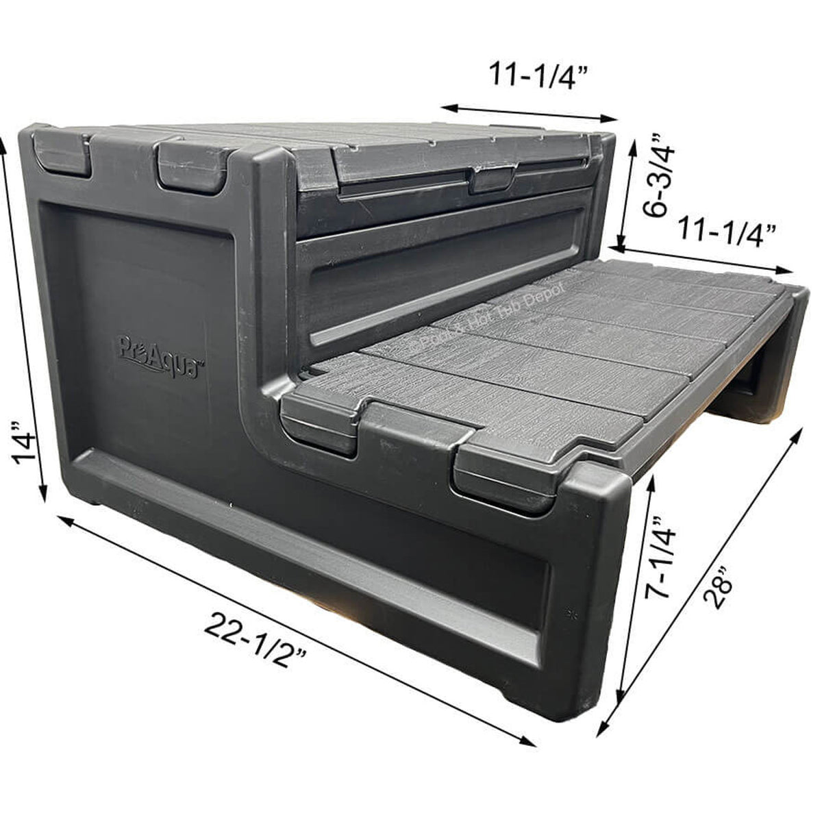 Hot Tub Storage Step - Black