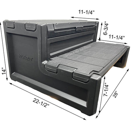 Hot Tub Storage Step - Black