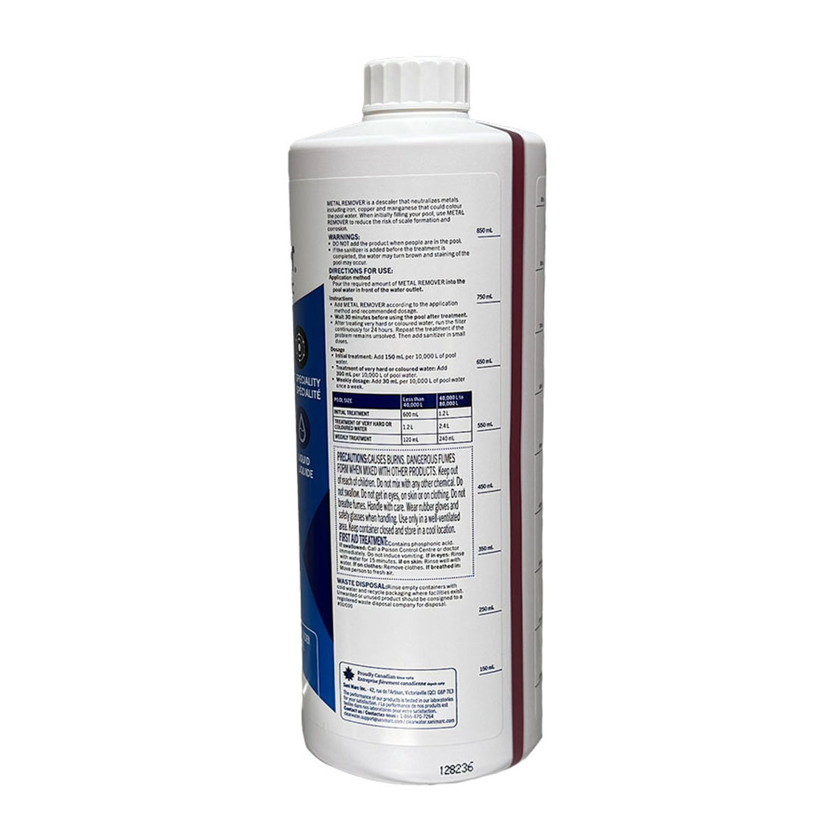Clearwater Pool - Metal Remover 1L