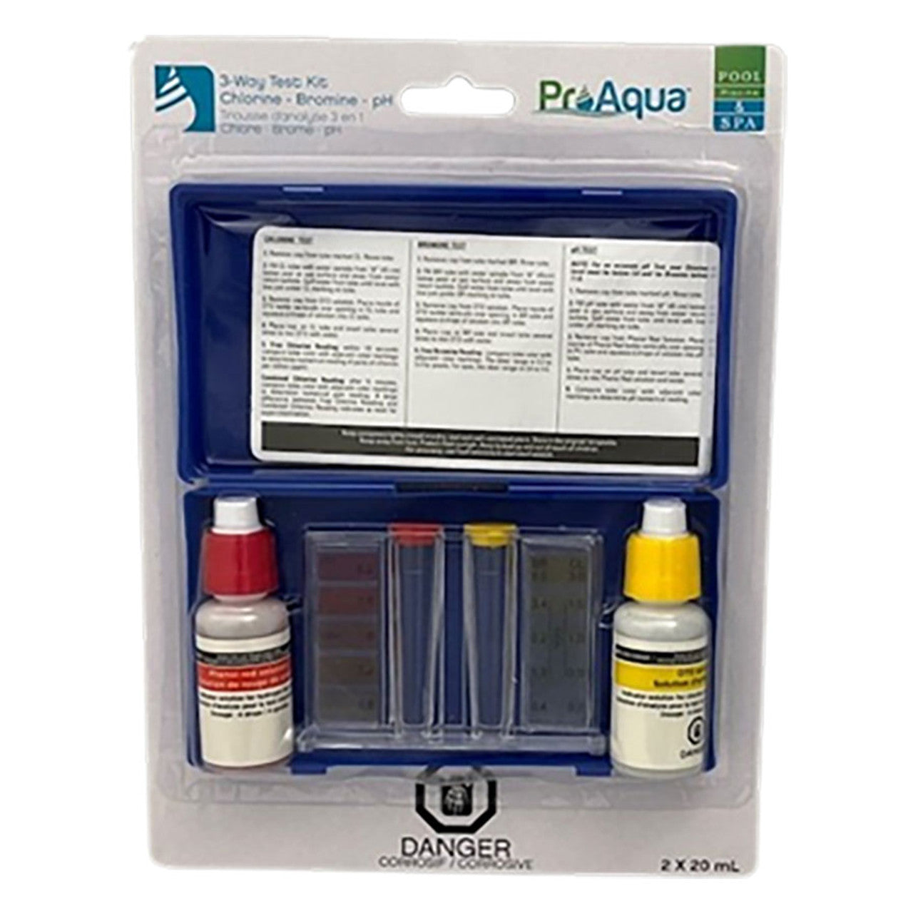 ProAqua 3-in-1 Test Kit Chlorine, Bromine, and pH