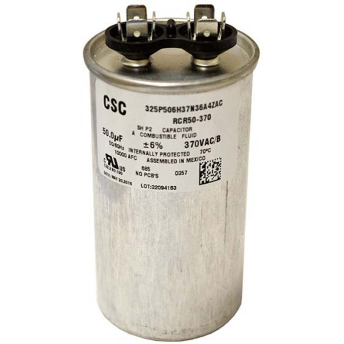 uF50.0 370VAC electric motor capacitor
