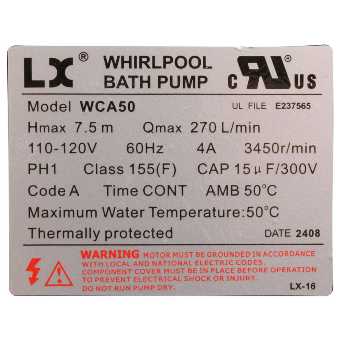 115 Volt Circ Pump Platinum Spas US