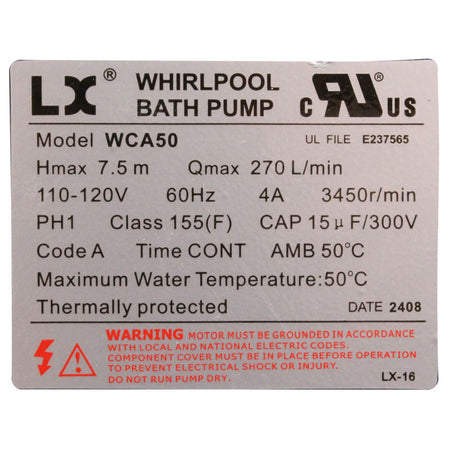 115 Volt Circ Pump Platinum Spas US