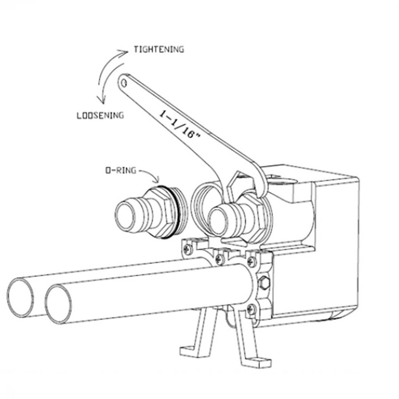 Watkins/Hot Spring Double Barrel Heater Barb Kit
