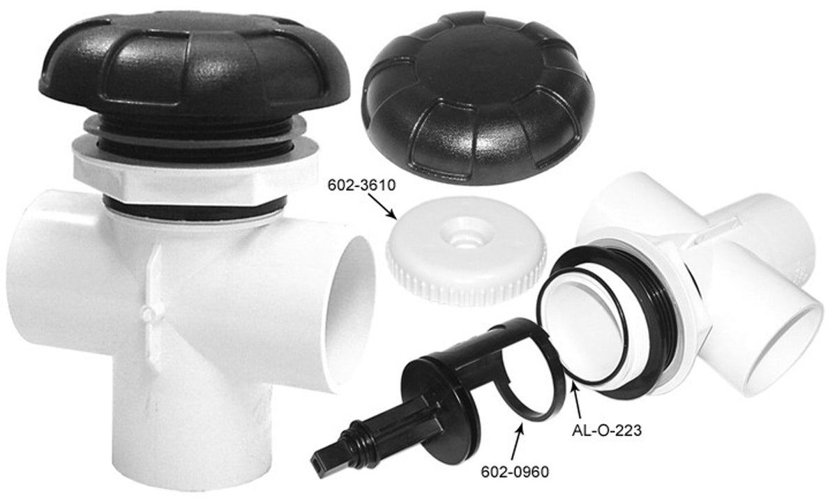 Black Diverter Cover for Cal Spas & more 602-3731