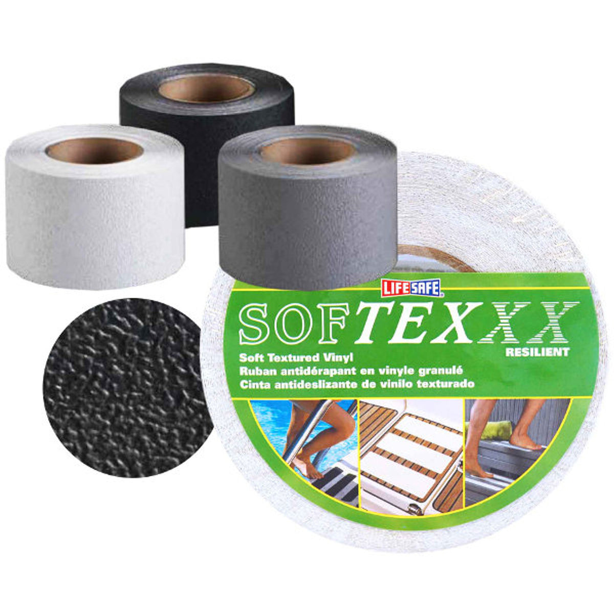OVERSTOCK - Traction Tape - Soft Textured Vinyl, Non Slip - 60'