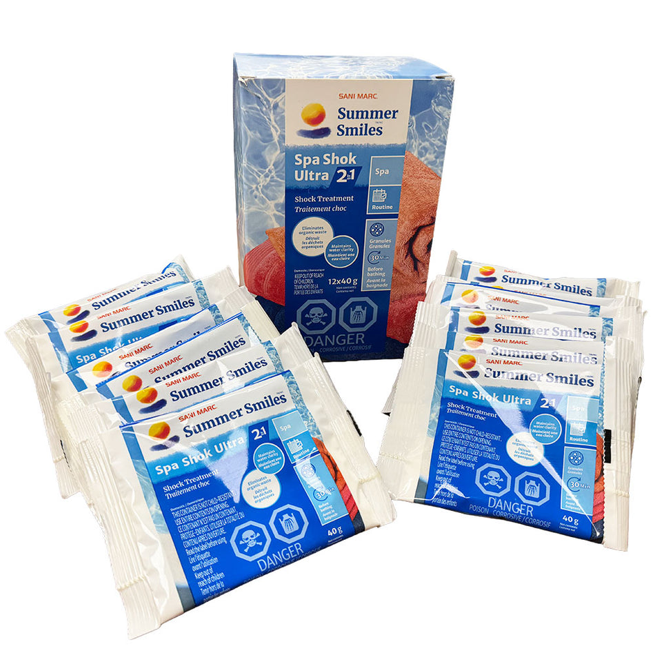 Spa Shok Ultra, 2 in 1 Packets - 12 Week Kit